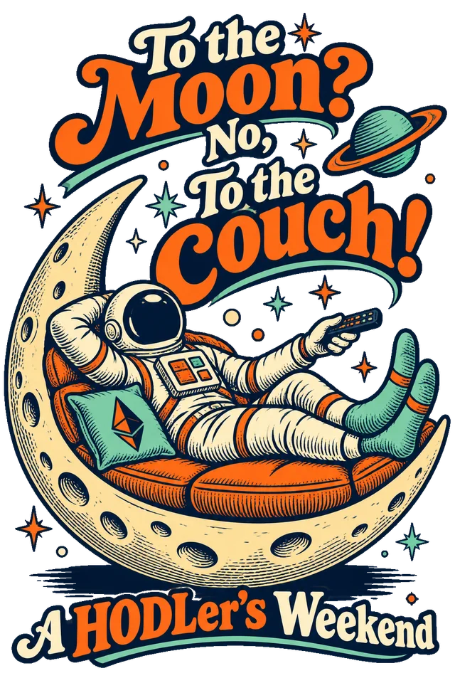 To the Moon? No, To the Couch! A HODLer’s Weekend T Shirt