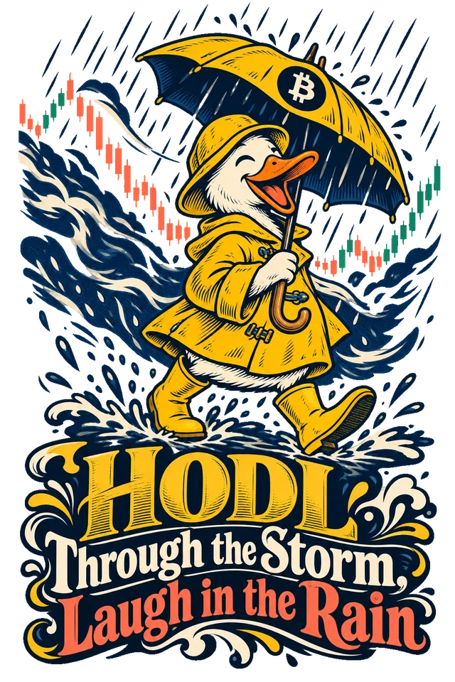 HODL Through the Storm, Laugh in the Rain T Shirt