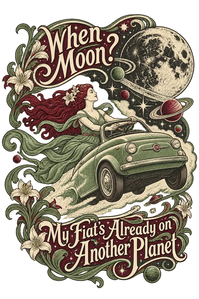 When Moon? My Fiat’s Already on Another Planet