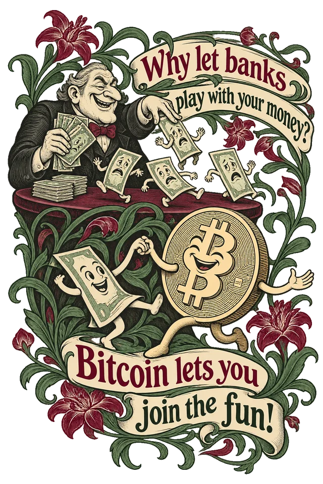 Why let banks play with your money? Bitcoin lets you join the fun!