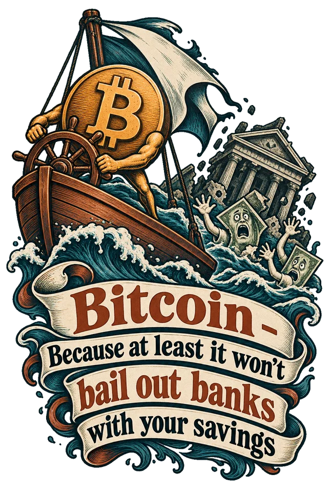 Bitcoin – Because at least it won’t bail out banks with your savings