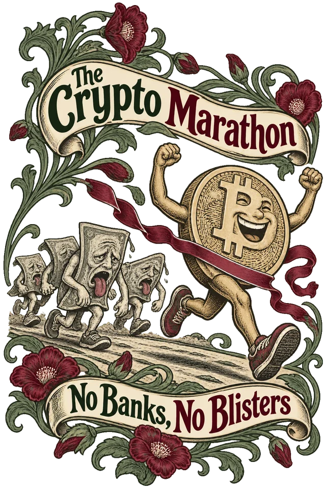The Crypto Marathon No Banks, No Blisters