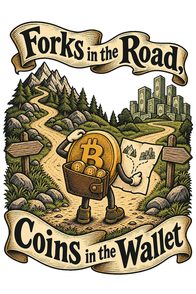 Forks in the Road, Coins in the Wallet
