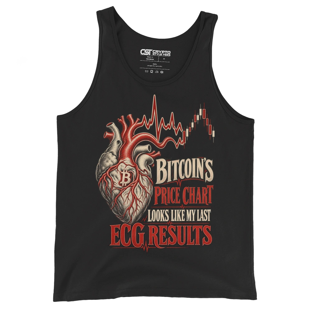 Bitcoin’s Price Chart Looks Like My Last ECG Results Tank Top in Black