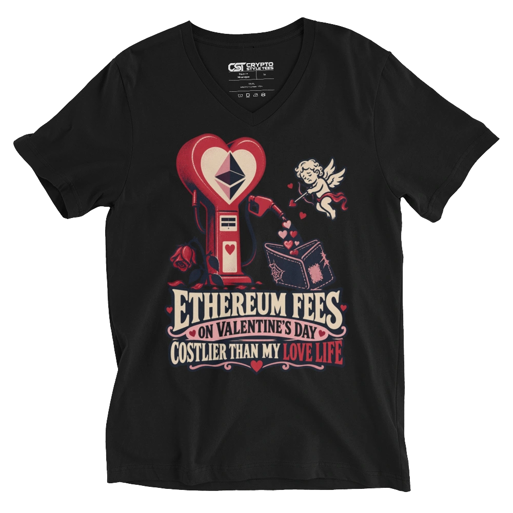 Ethereum Fees on Valentine’s Day Costlier Than My Love Life V-neck T-shirt