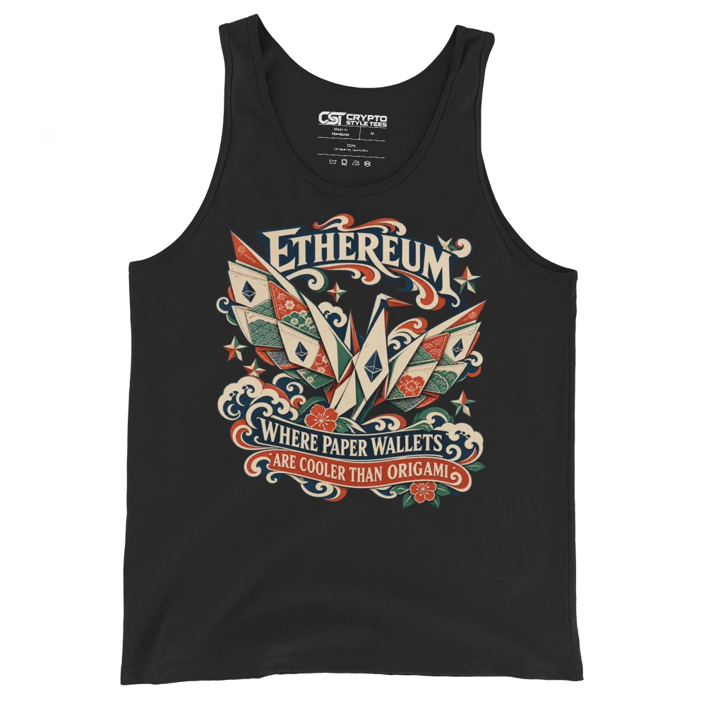 Ethereum Where Paper Wallets Are Cooler Than Origami Tank Top