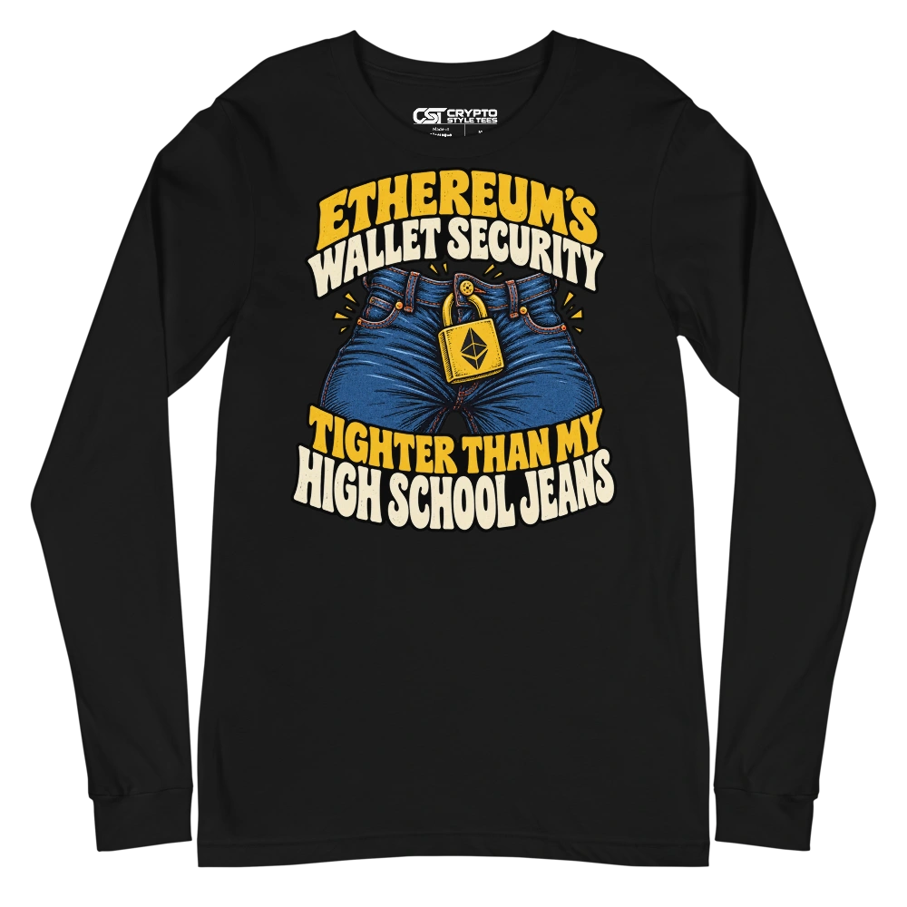 Ethereum’s Wallet Security Tighter Than My High School Jeans Long Sleeve T-shirt in Black