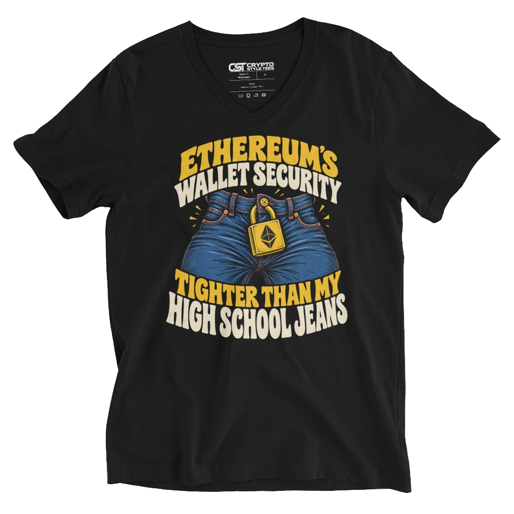 Ethereum’s Wallet Security Tighter Than My High School Jeans V-neck T-shirt in Black