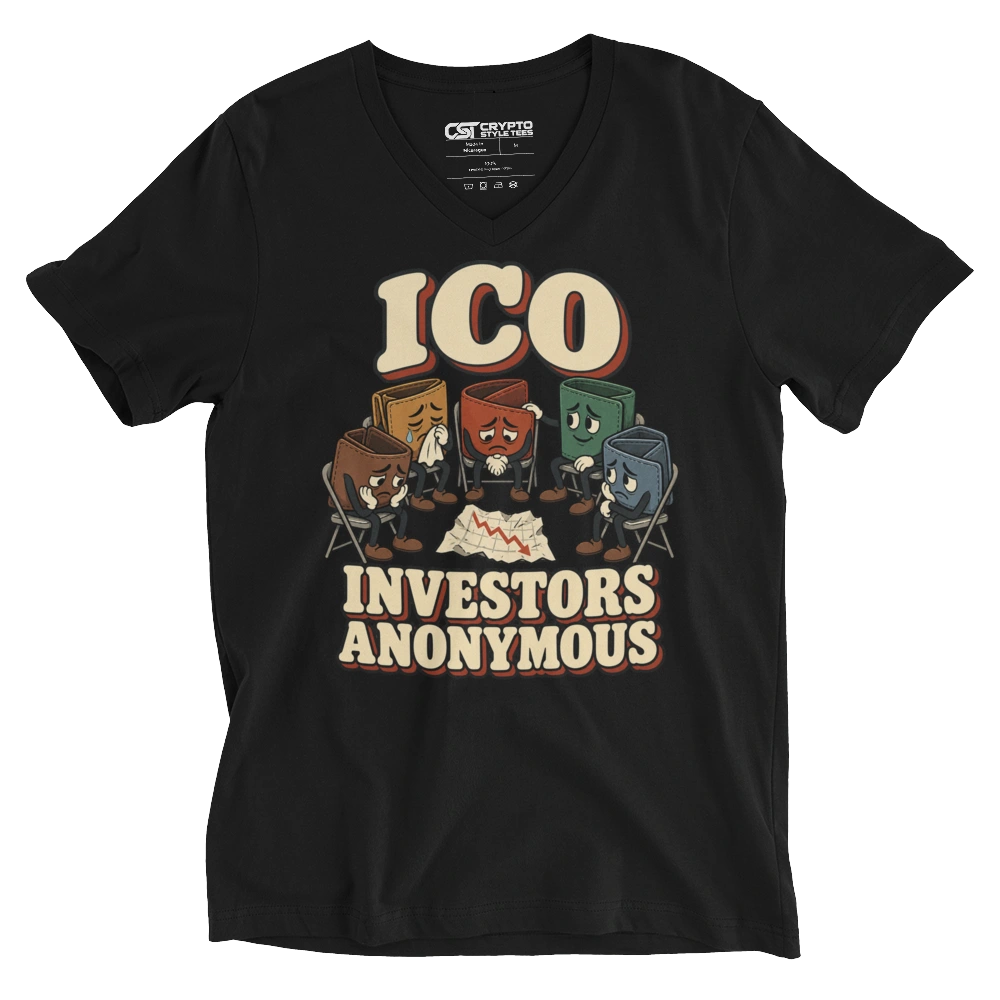 ICO Investors Anonymous V-neck T-shirt