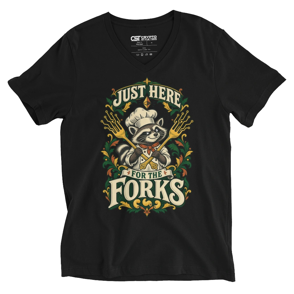 Just Here for the Forks V-neck T-shirt