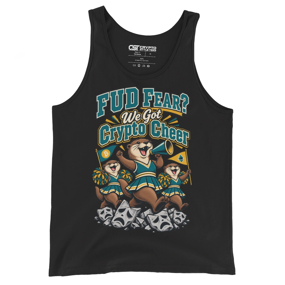 FUD Fear? We Got Crypto Cheer Tank Top in Black