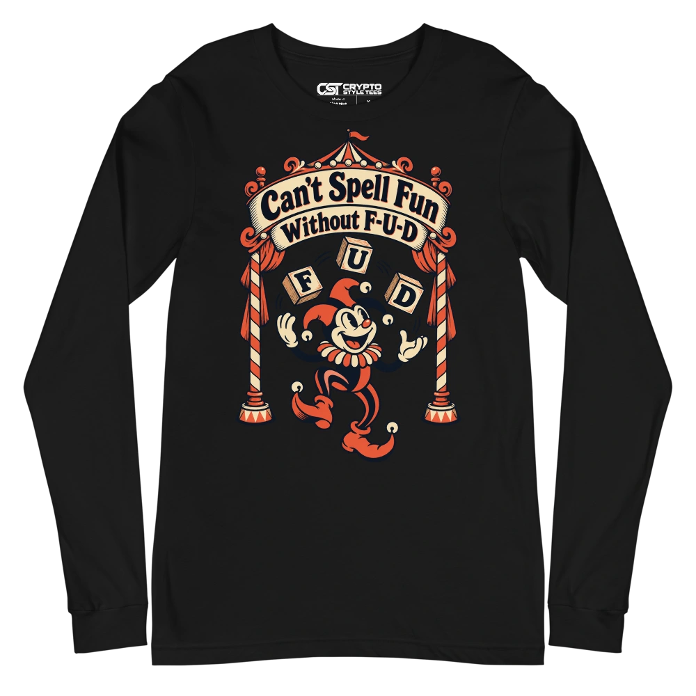 Can’t Spell Fun Without F-U-D Long Sleeve T-shirt in Black