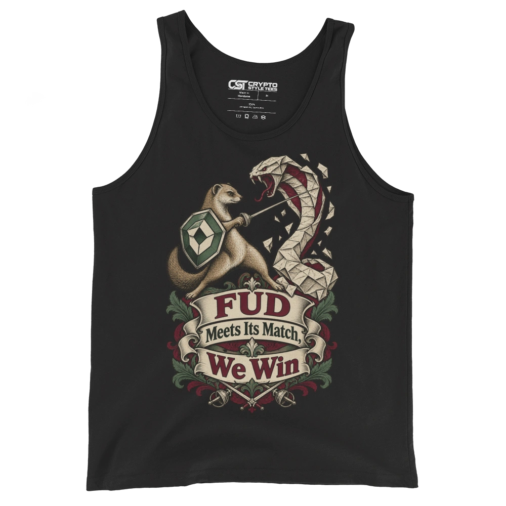 FUD Meets Its Match, We Win Tank Top in Black