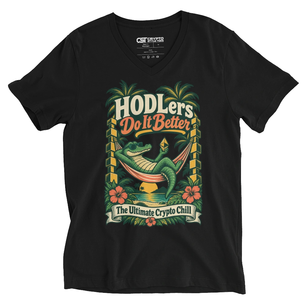 HODLers Do It Better The Ultimate Crypto Chill V-neck T-shirt