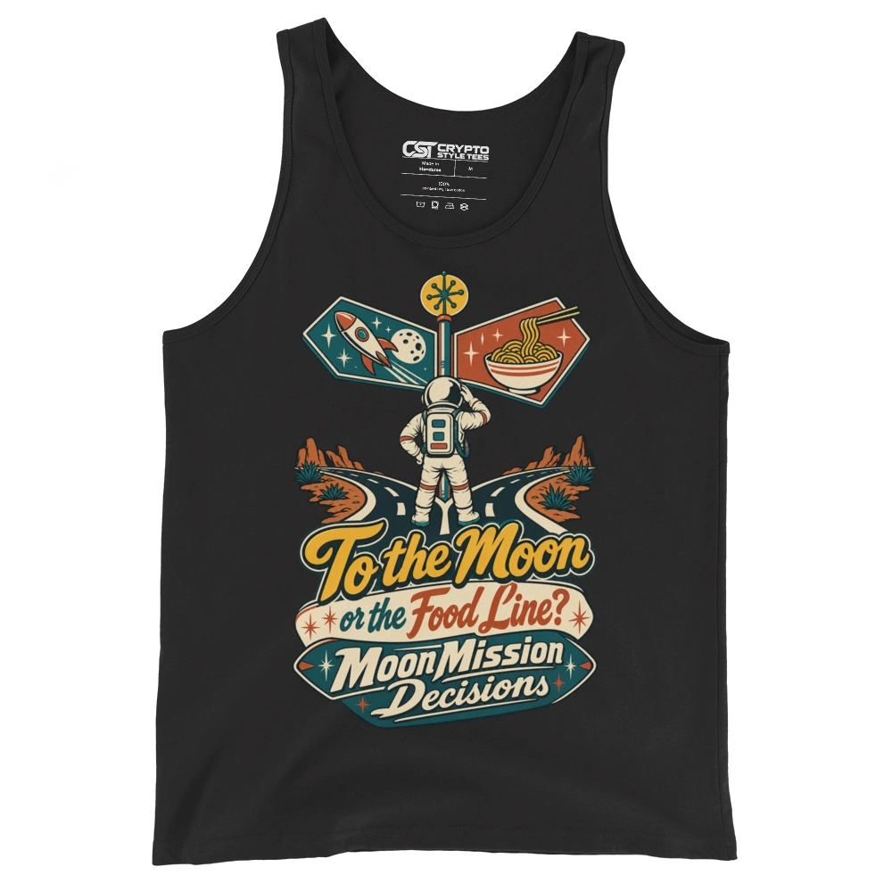 To the Moon or the Food Line? MoonMission Decisions Tank Top