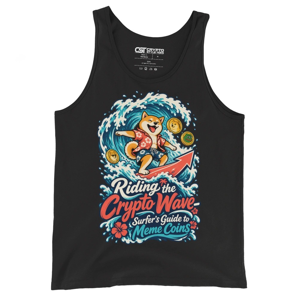 Riding the Crypto Wave – Surfer’s Guide to Meme Coins Tank Top