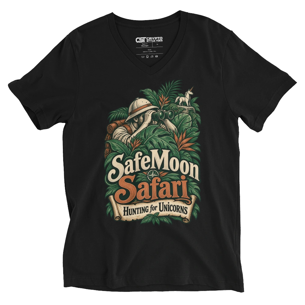 SafeMoon Safari – Hunting for Unicorns V-neck T-shirt