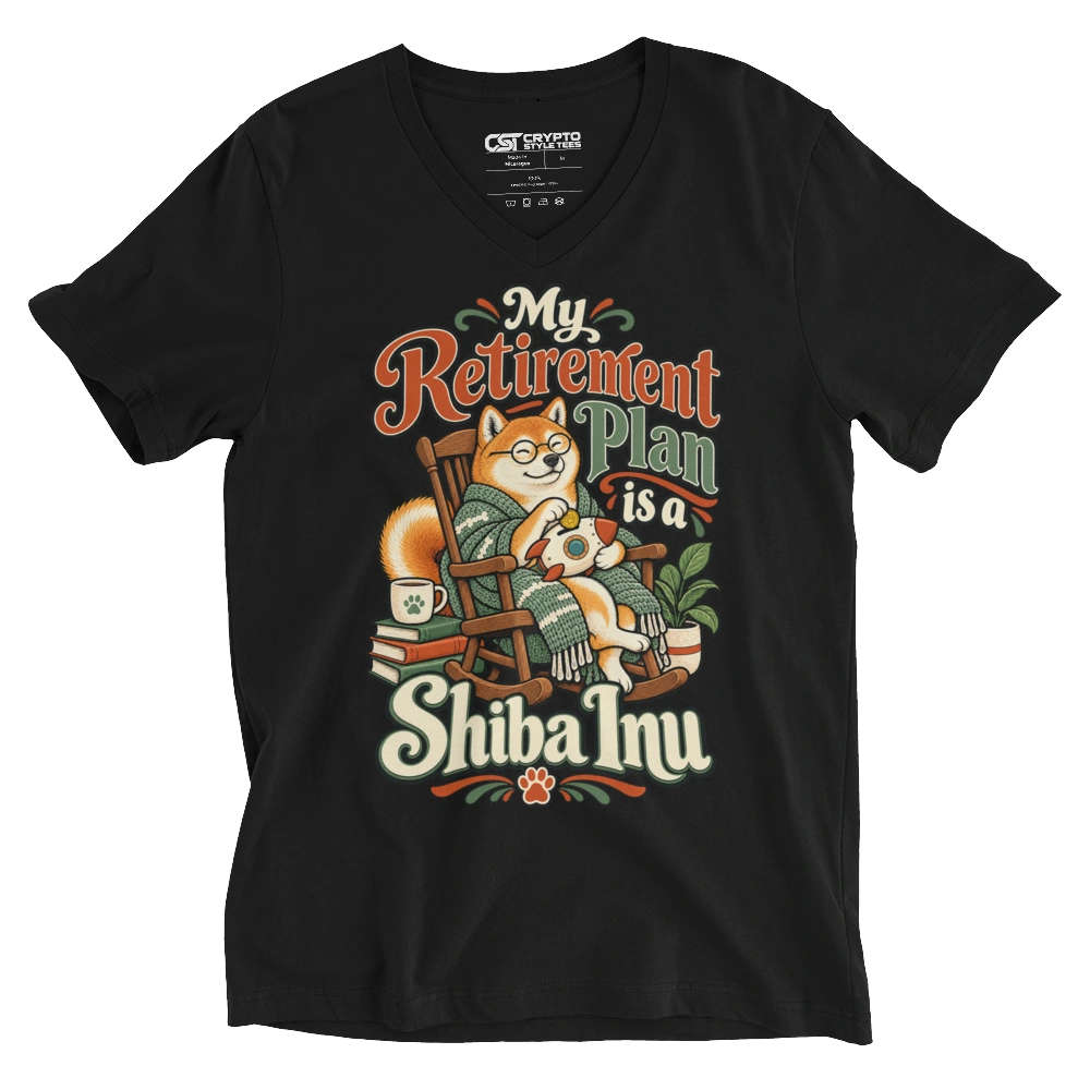 My Retirement Plan is a Shiba Inu V-neck T-shirt