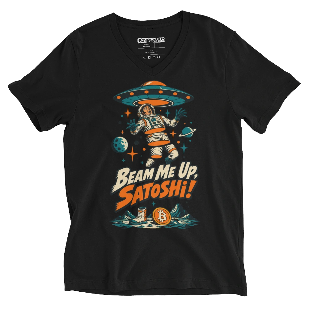 Beam Me Up, Satoshi! V-neck T-shirt