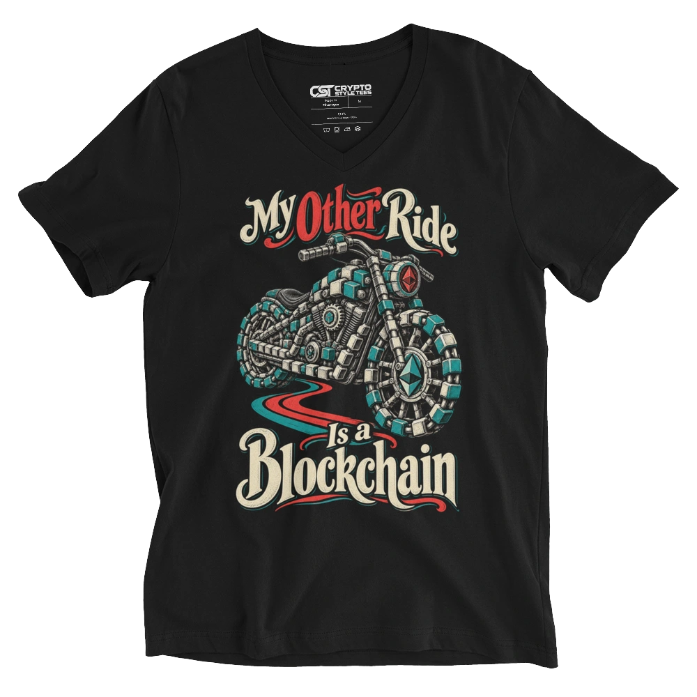 My Other Ride Is a Blockchain V-neck T-shirt