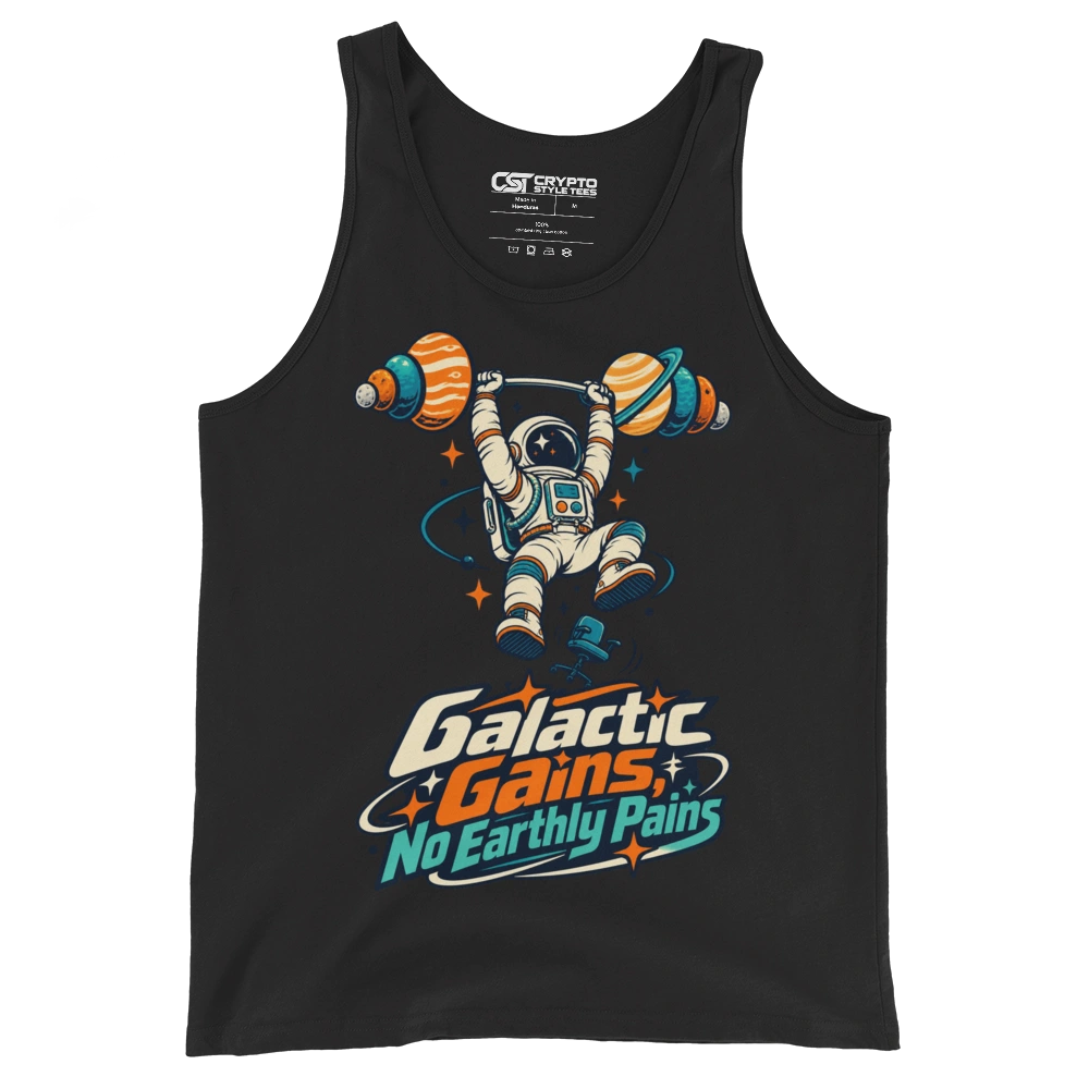 Galactic Gains, No Earthly Pains Tank Top