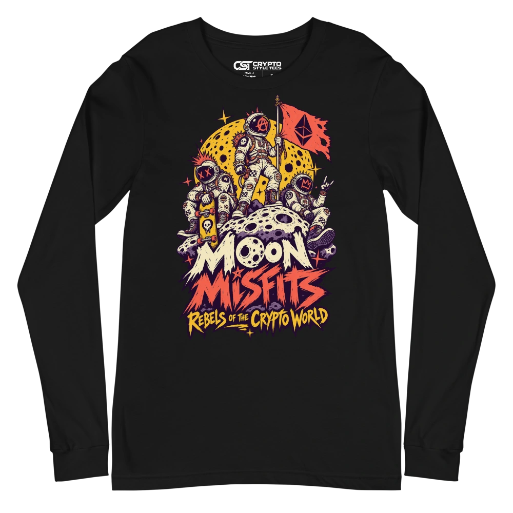 Moon Misfits Rebels of the Crypto World Long Sleeve T-shirt