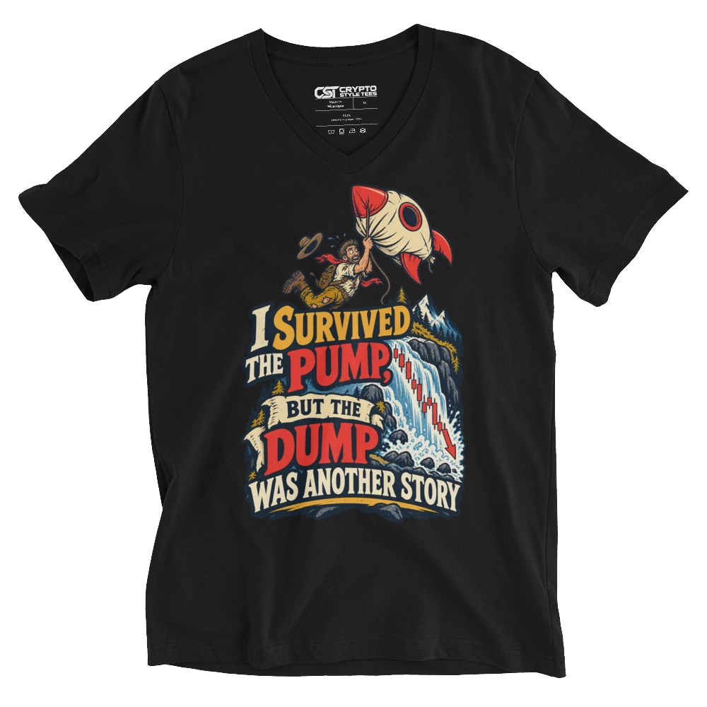 I Survived the Pump, But the Dump Was Another Story V-neck T-shirt