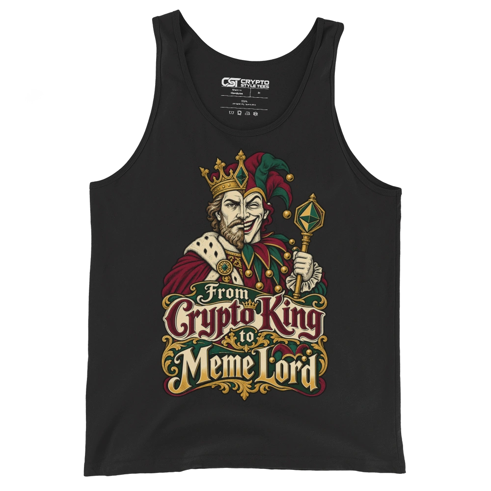 From Crypto King to Meme Lord Tank Top in Black