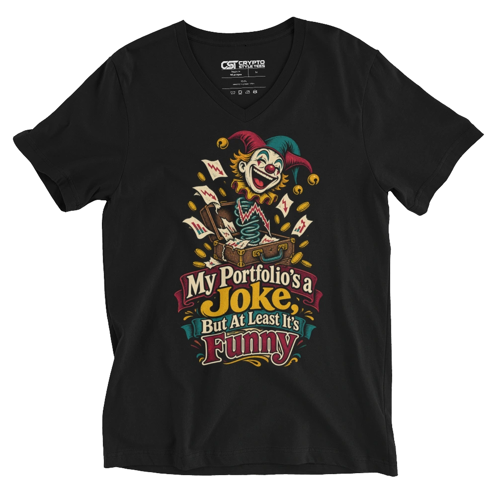 My Portfolio’s a Joke, But At Least It’s Funny V-neck T-shirt
