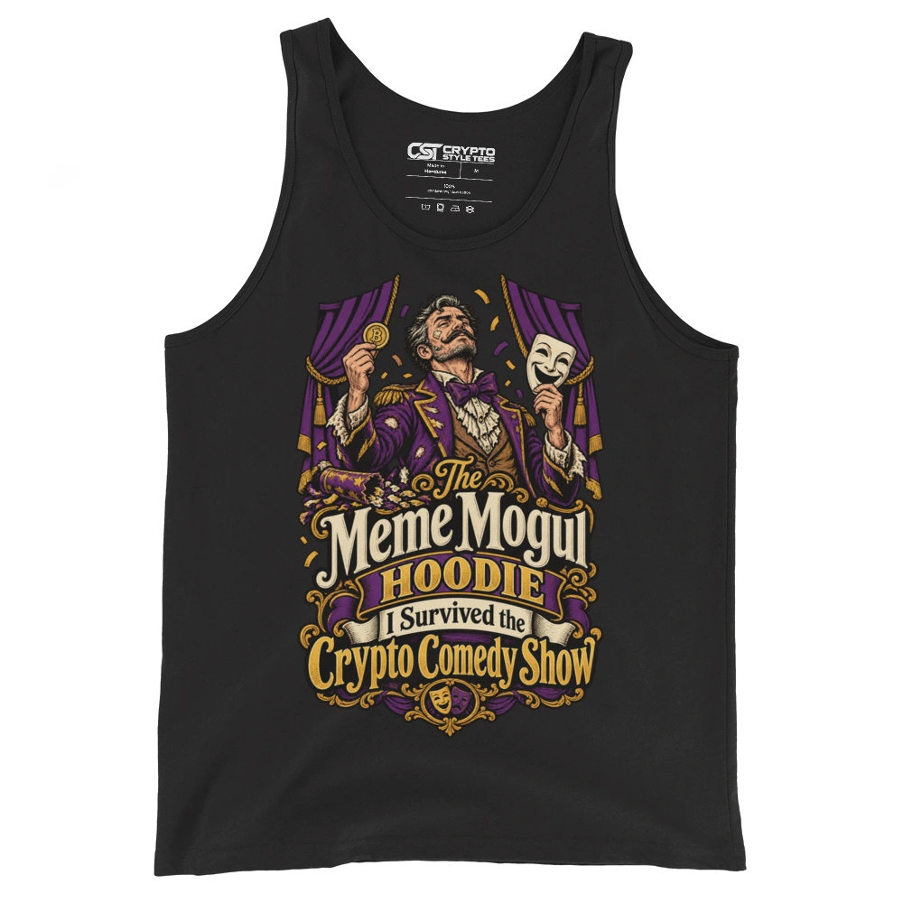 The Meme Mogul Hoodie I Survived the Crypto Comedy Show Tank Top in Black