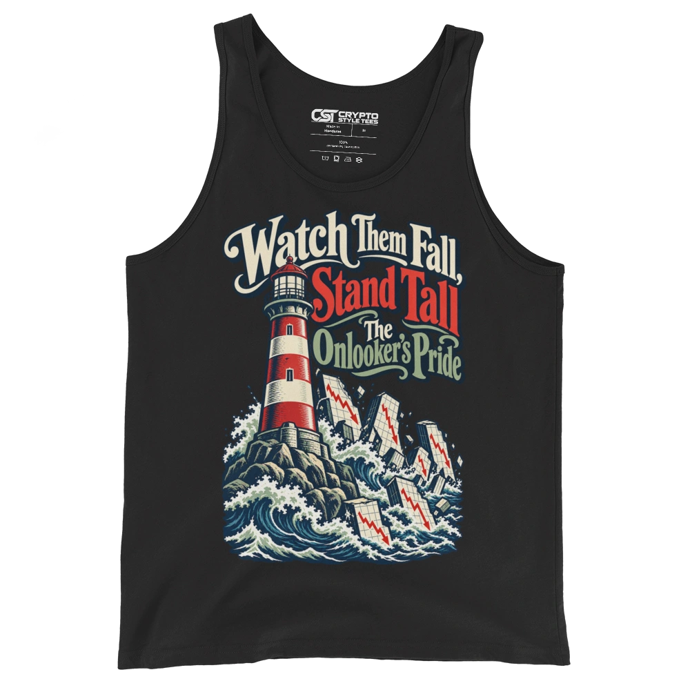 Watch Them Fall, Stand Tall The Onlooker’s Pride Tank Top in Black