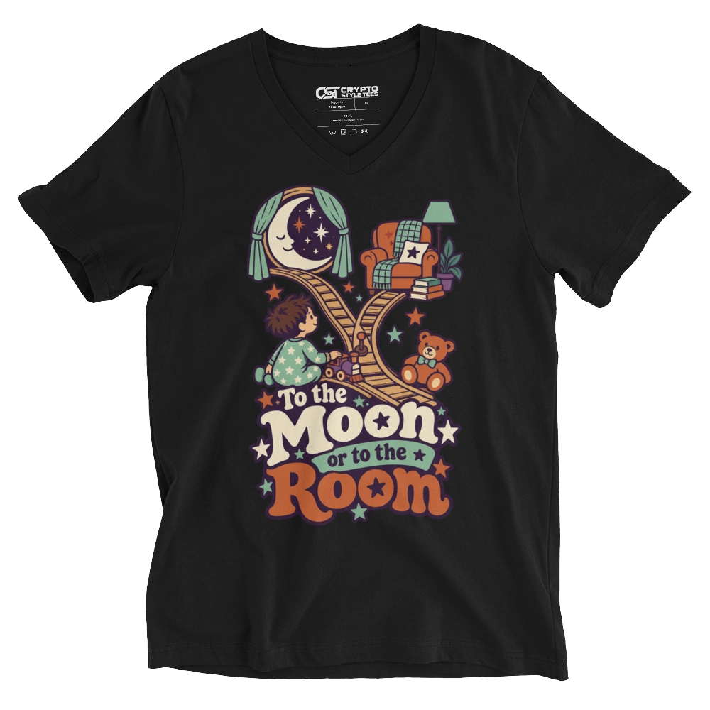 To the Moon or to the Room V-neck T-shirt