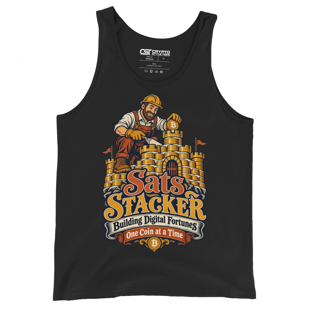 Sats Stacker Building Digital Fortunes One Coin at a Time Tank Top