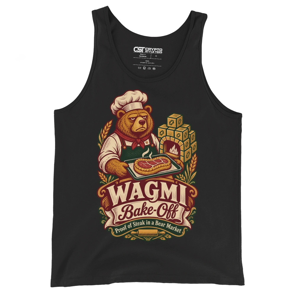 WAGMI Bake-Off Proof of Steak in a Bear Market Tank Top in Black