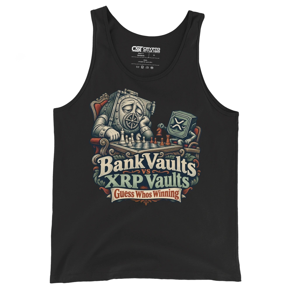 Bank Vaults vs XRP Vaults Guess Whos Winning Tank Top in Black