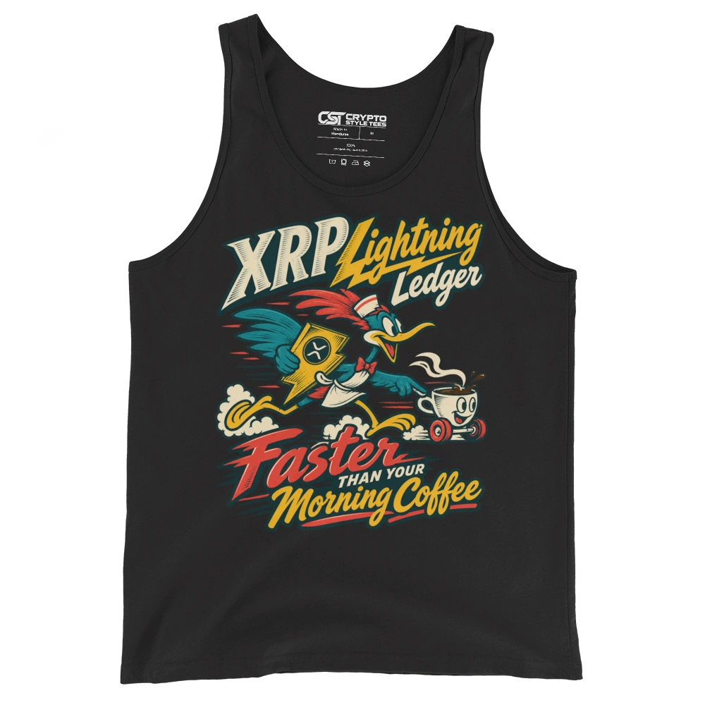 XRP Lightning Ledger Faster Than Your Morning Coffee Tank Top