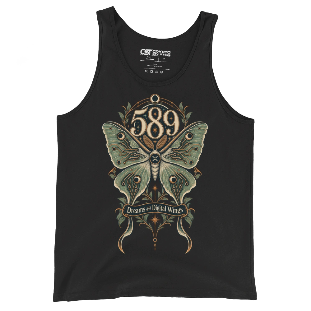 589 Dreams and Digital Wings Tank Top in Black