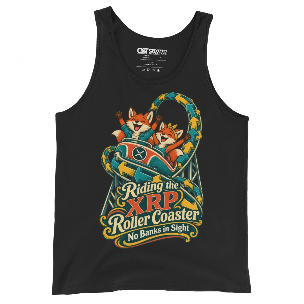 Riding the XRP Roller Coaster No Banks in Sight Tank Top in Black