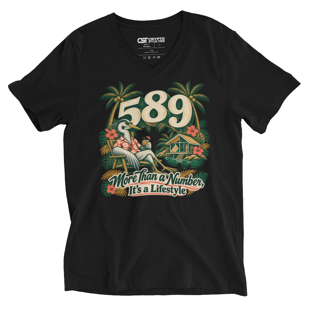 589 More Than a Number, It’s a Lifestyle V-neck T-shirt in Black