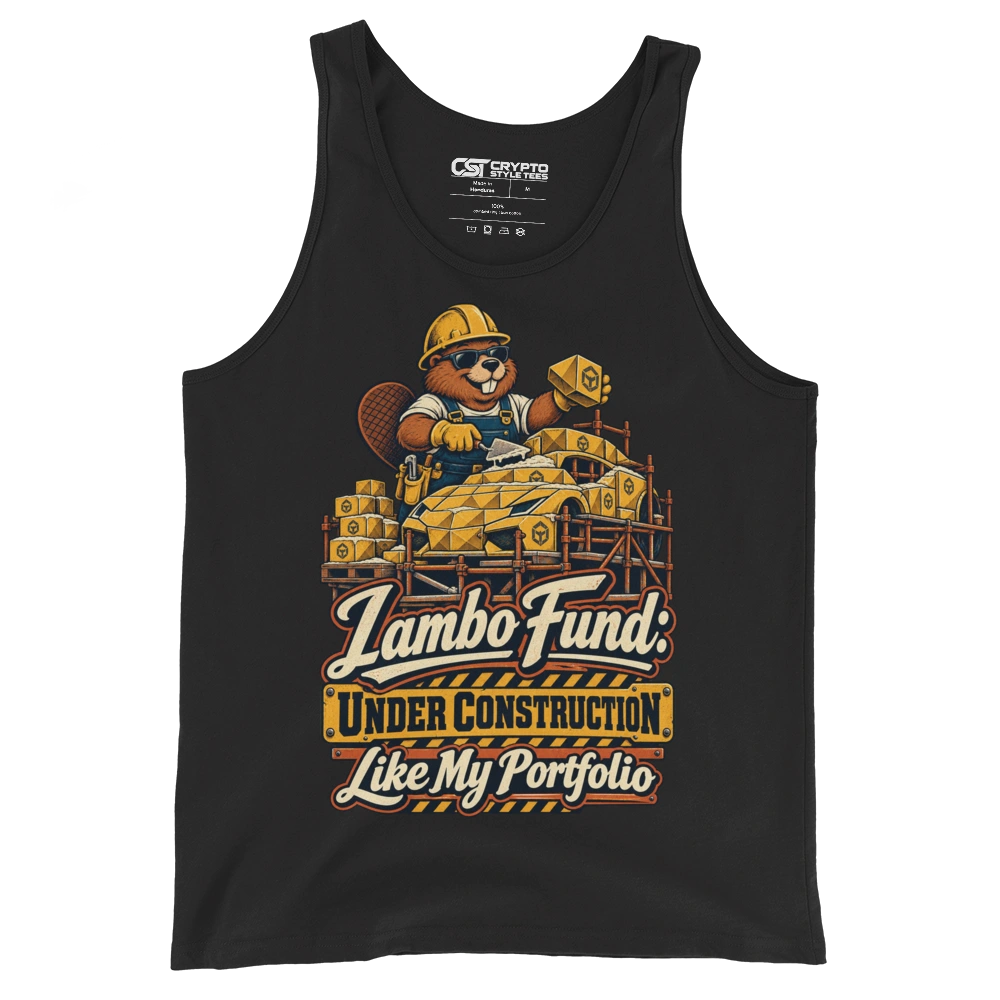 Lambo Fund: Under Construction Like My Portfolio Tank Top in Black