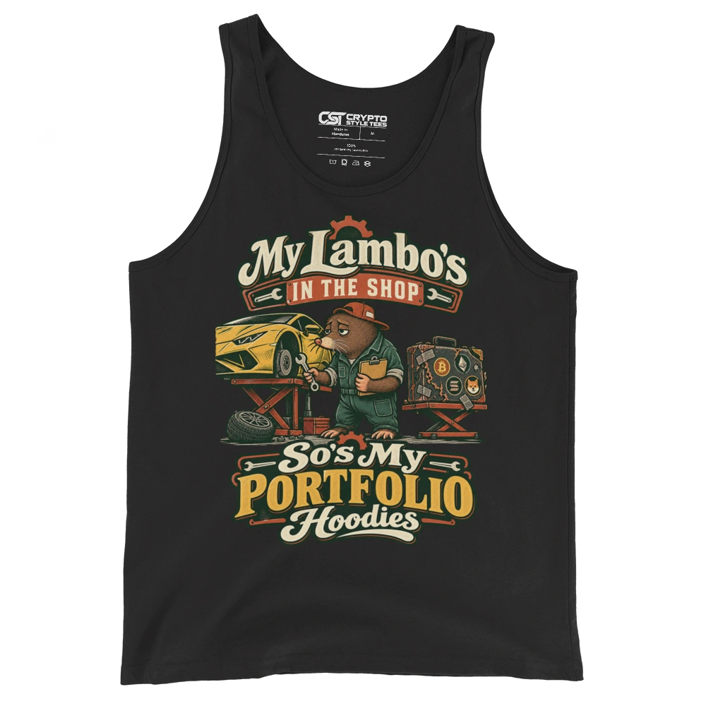 My Lambo’s in the Shop – So’s My Portfolio Hoodies Tank Top in Black