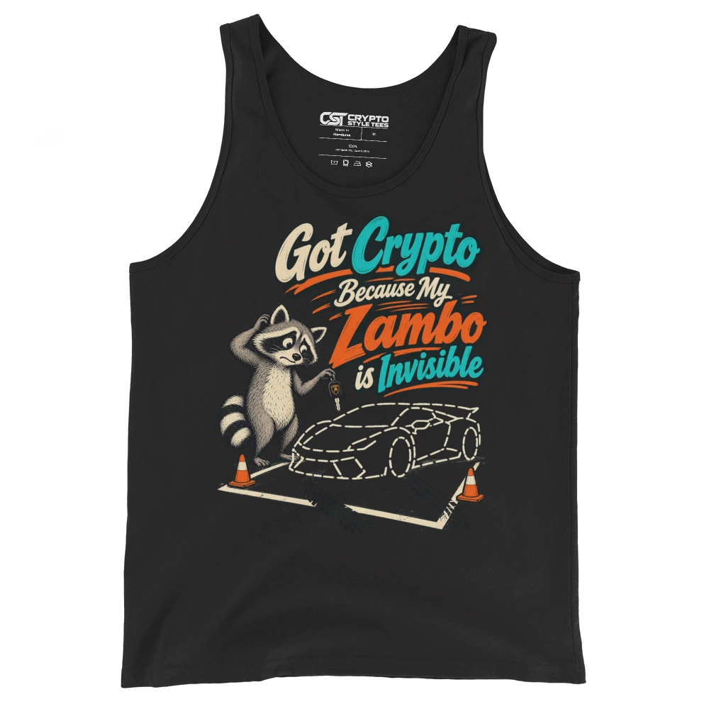 Got Crypto Because My Lambo is Invisible Tank Top in Black