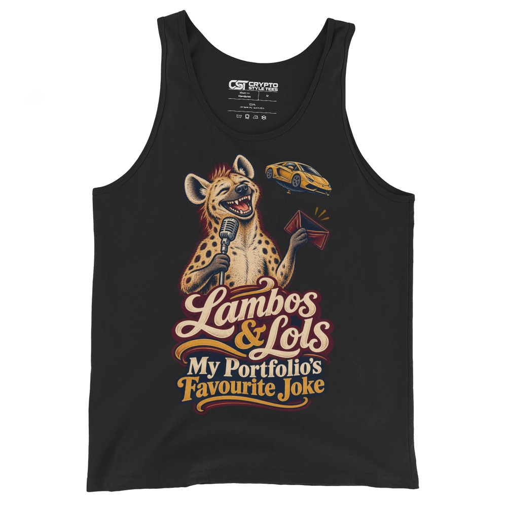 Lambos & Lols My Portfolio’s Favourite Joke Tank Top in Black