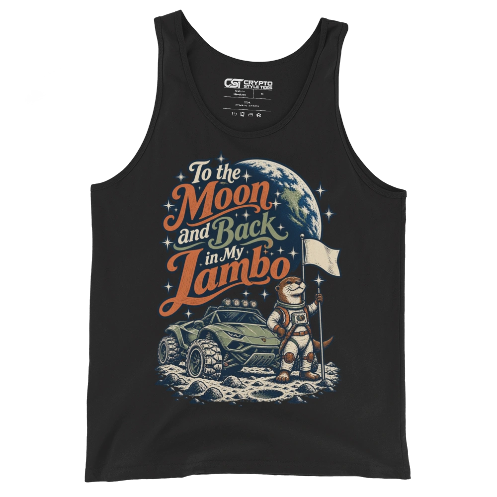 To the Moon and Back in My Lambo Tank Top in Black