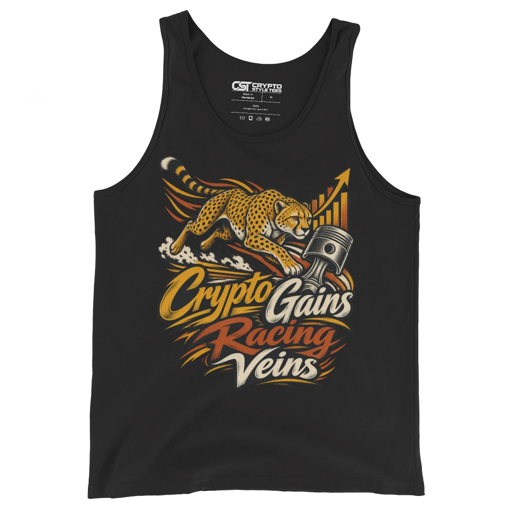 Crypto Gains Racing Veins Tank Top in Black