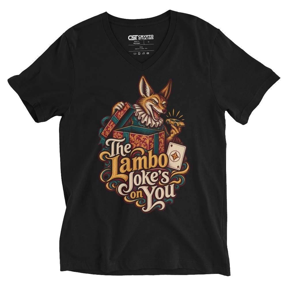 The Lambo Joke’s on You V-neck T-shirt in Black