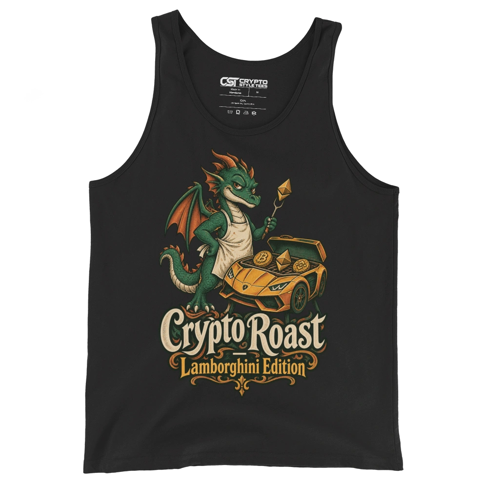 Crypto Roast – Lamborghini Edition Tank Top in Black