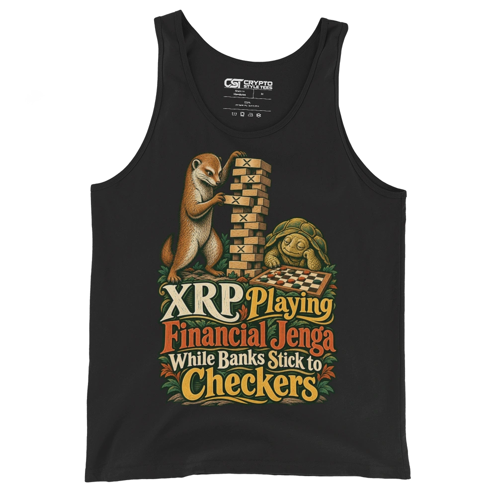XRP Playing Financial Jenga While Banks Stick to Checkers Tank Top in Black