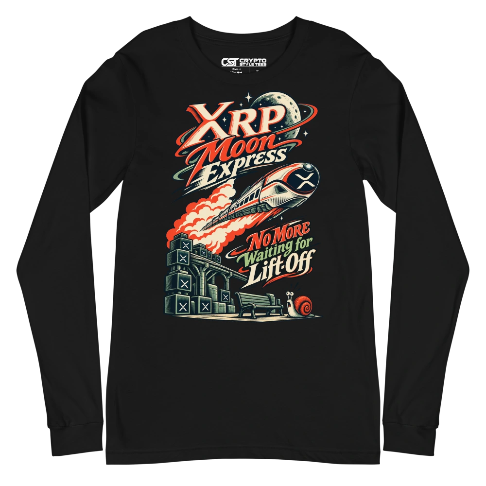 XRP Moon Express No More Waiting for Lift-Off Long Sleeve T-shirt