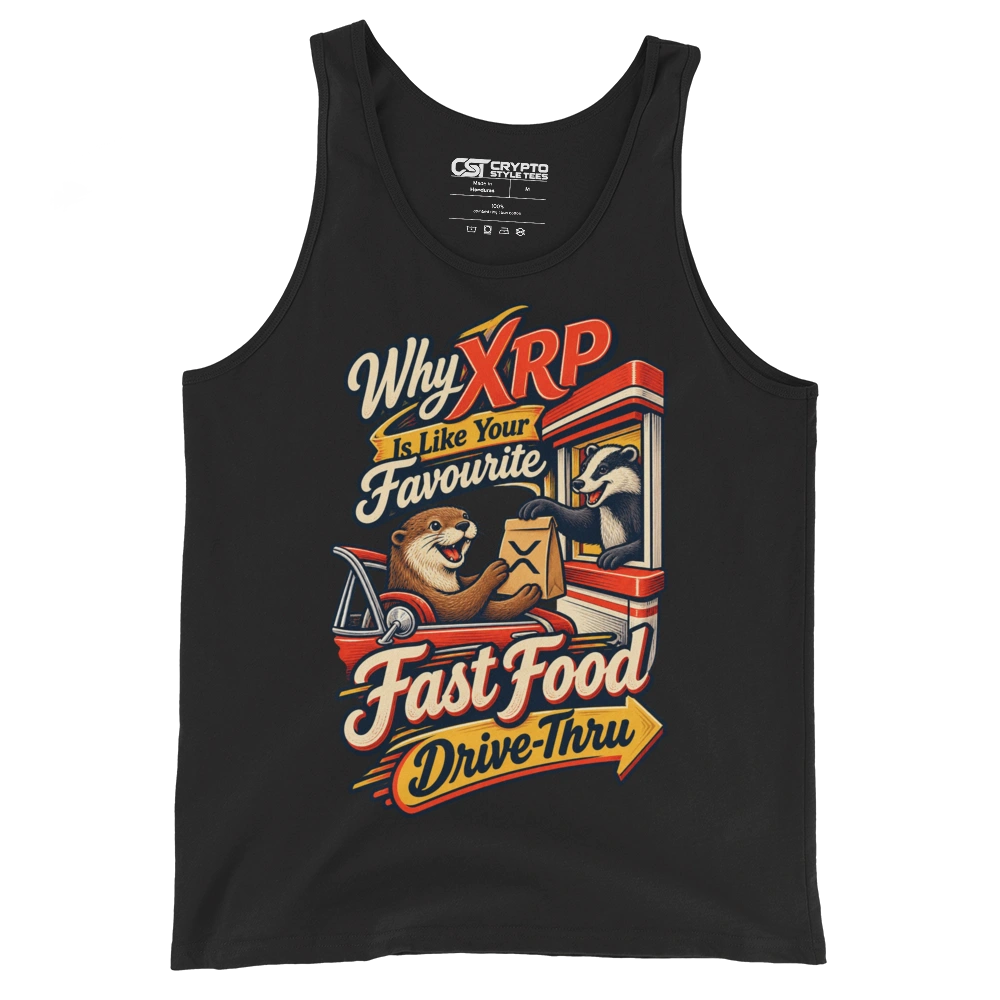 Why XRP Is Like Your Favourite Fast Food Drive-Thru Tank Top in Black